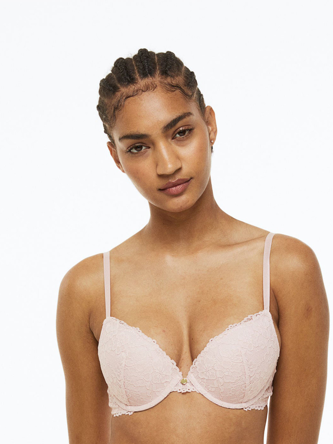 

H&M Lace Push-Up Bra, Pink