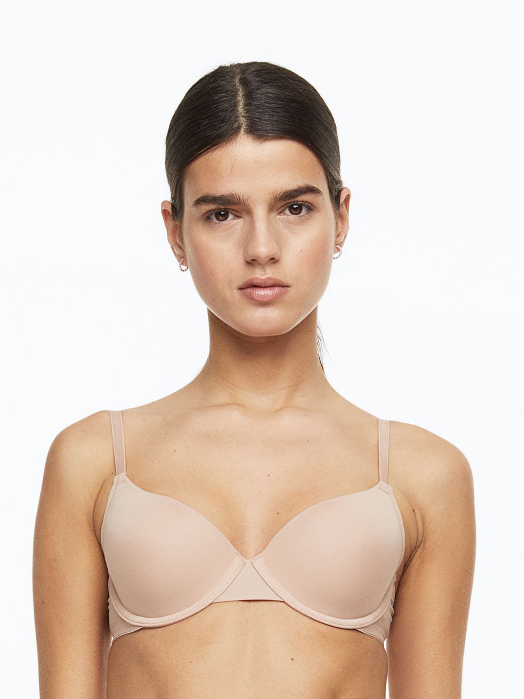 

H&M 2-Pack Padded Underwired Bras, Beige