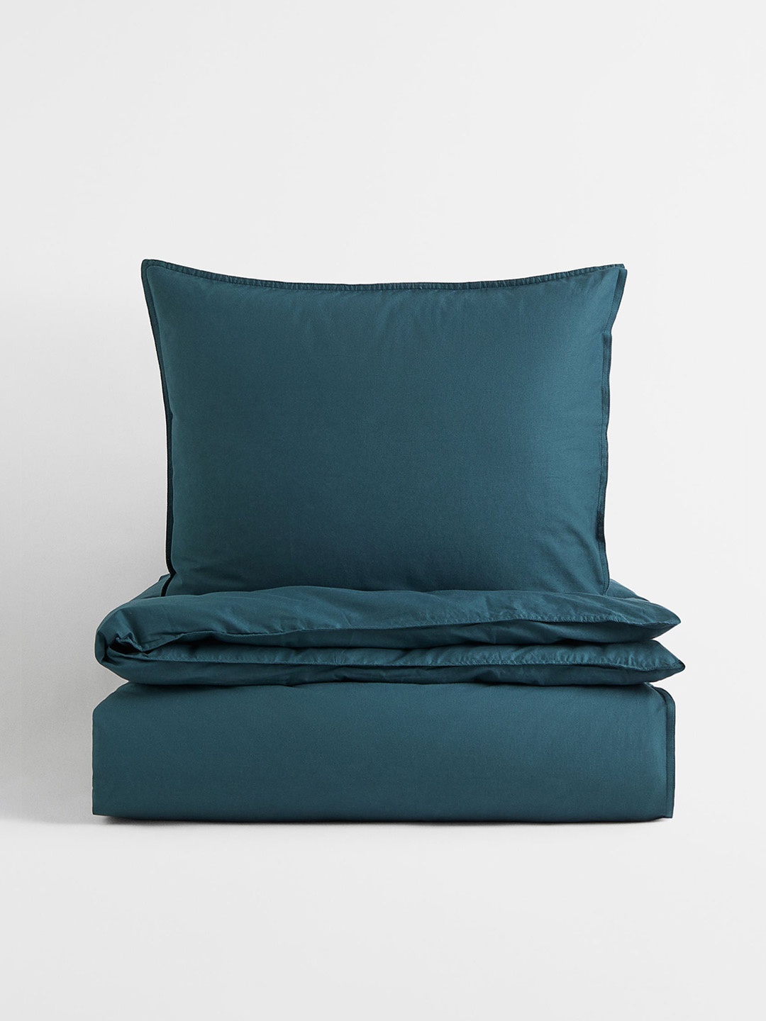

H&M Turquoise Blue Washed Cotton Duvet Cover Set