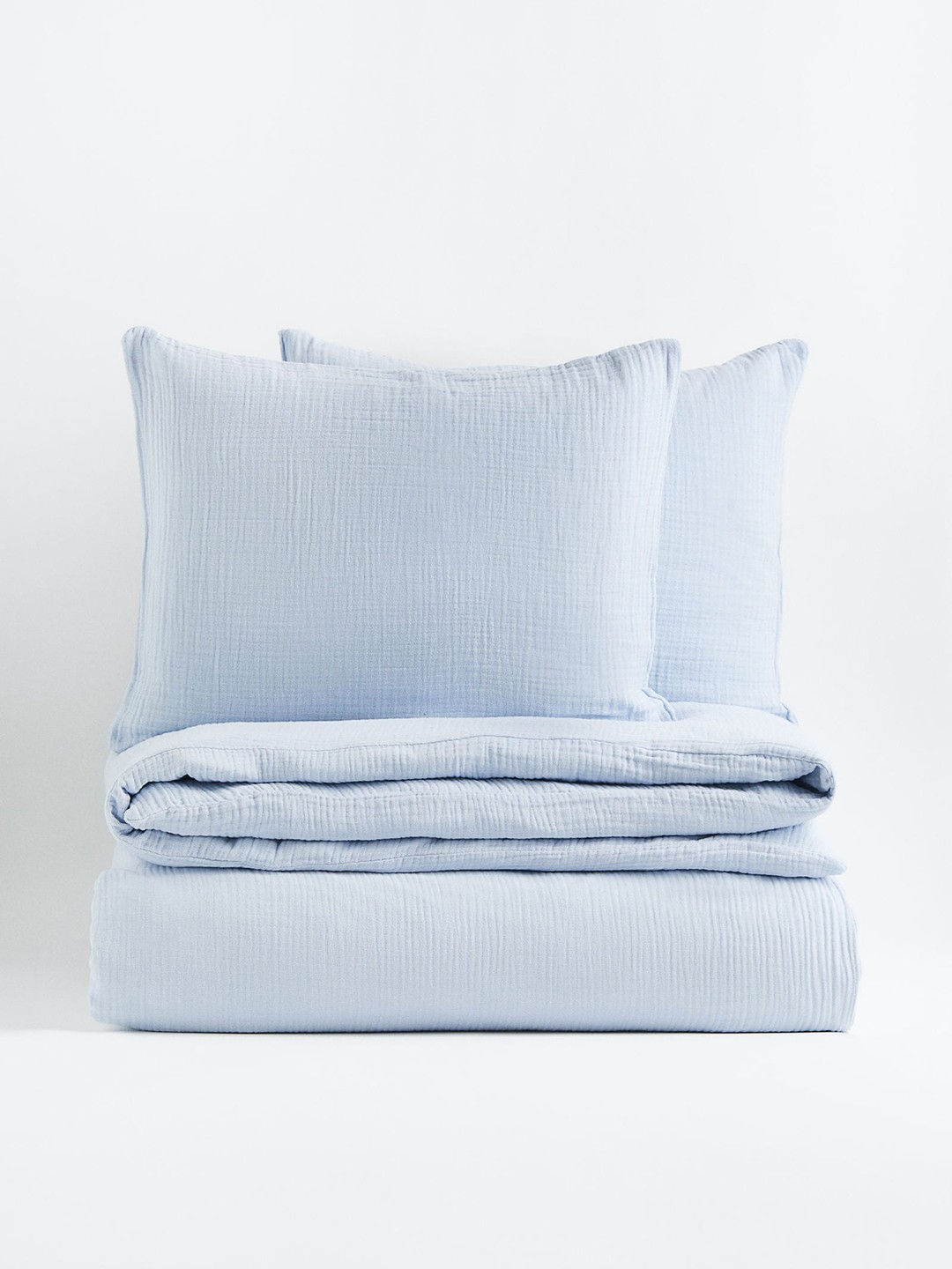 

H&M Blue Pure Cotton Muslin Double/King Duvet Cover Set