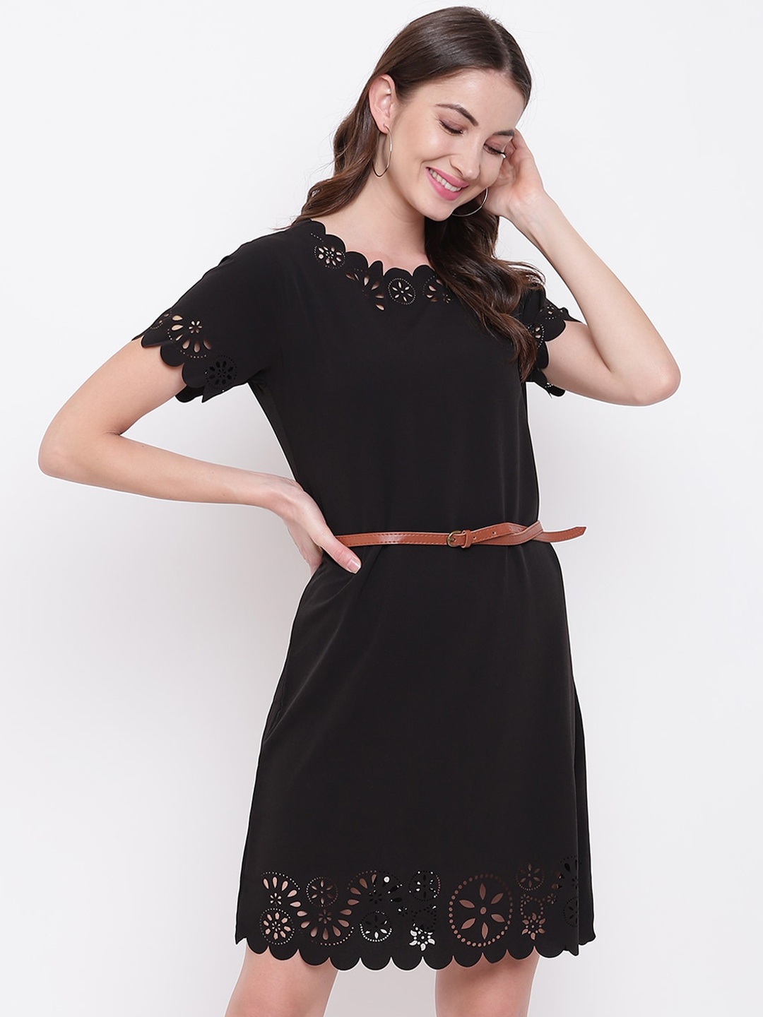 

Mayra Fit-Flare A-Line Dress, Black