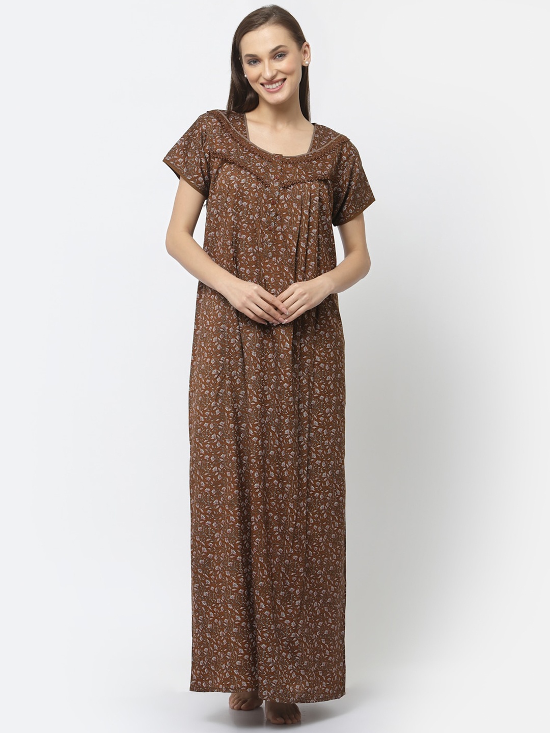 

Sweet Dreams Floral Printed Maxi Nightdress, Mustard