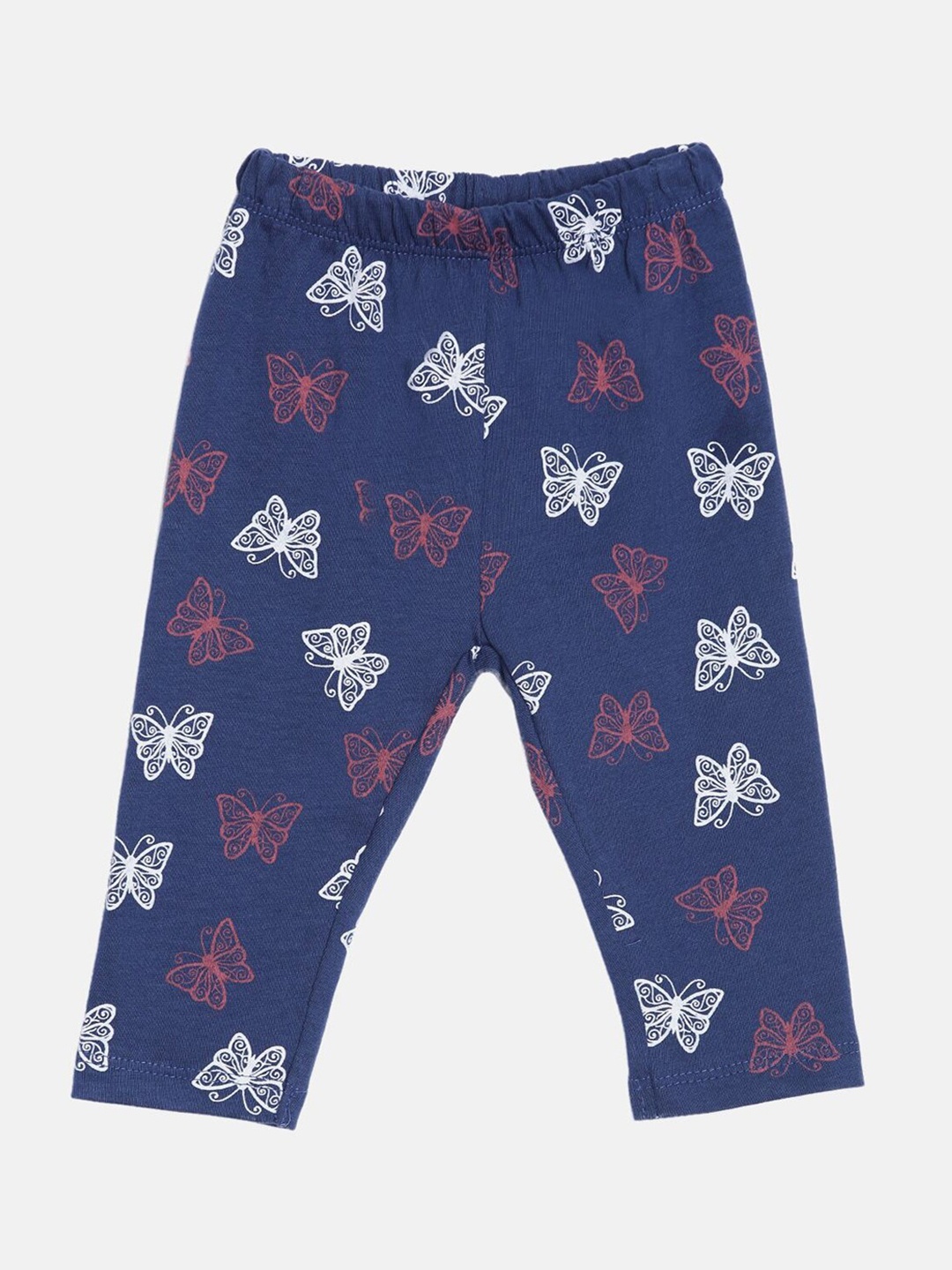 

Kryptic Infant Girls Printed Pure Cotton Lounge Pant, Navy blue