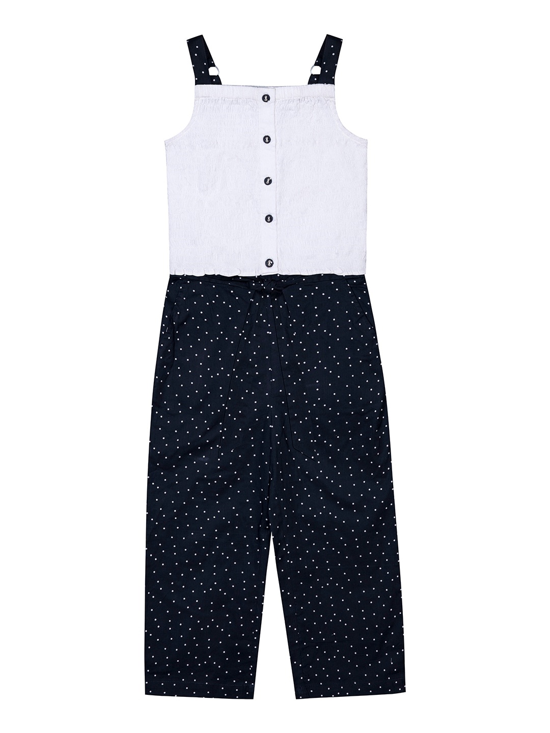 

Budding Bees Girls Printed Sleeveless Top with Pyjamas, White