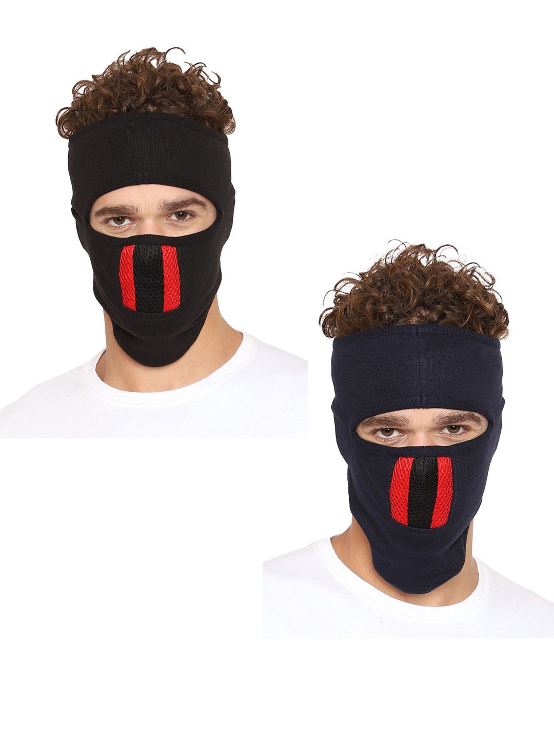 

Gajraj Pack of 2 Single Ply Anti Pollution Full Face Mask with Air Filter Mesh, Black