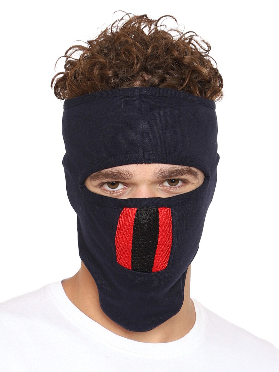 

Gajraj Single-Ply Anti Pollution Full Face Mask with Air Filter Mesh, Navy blue
