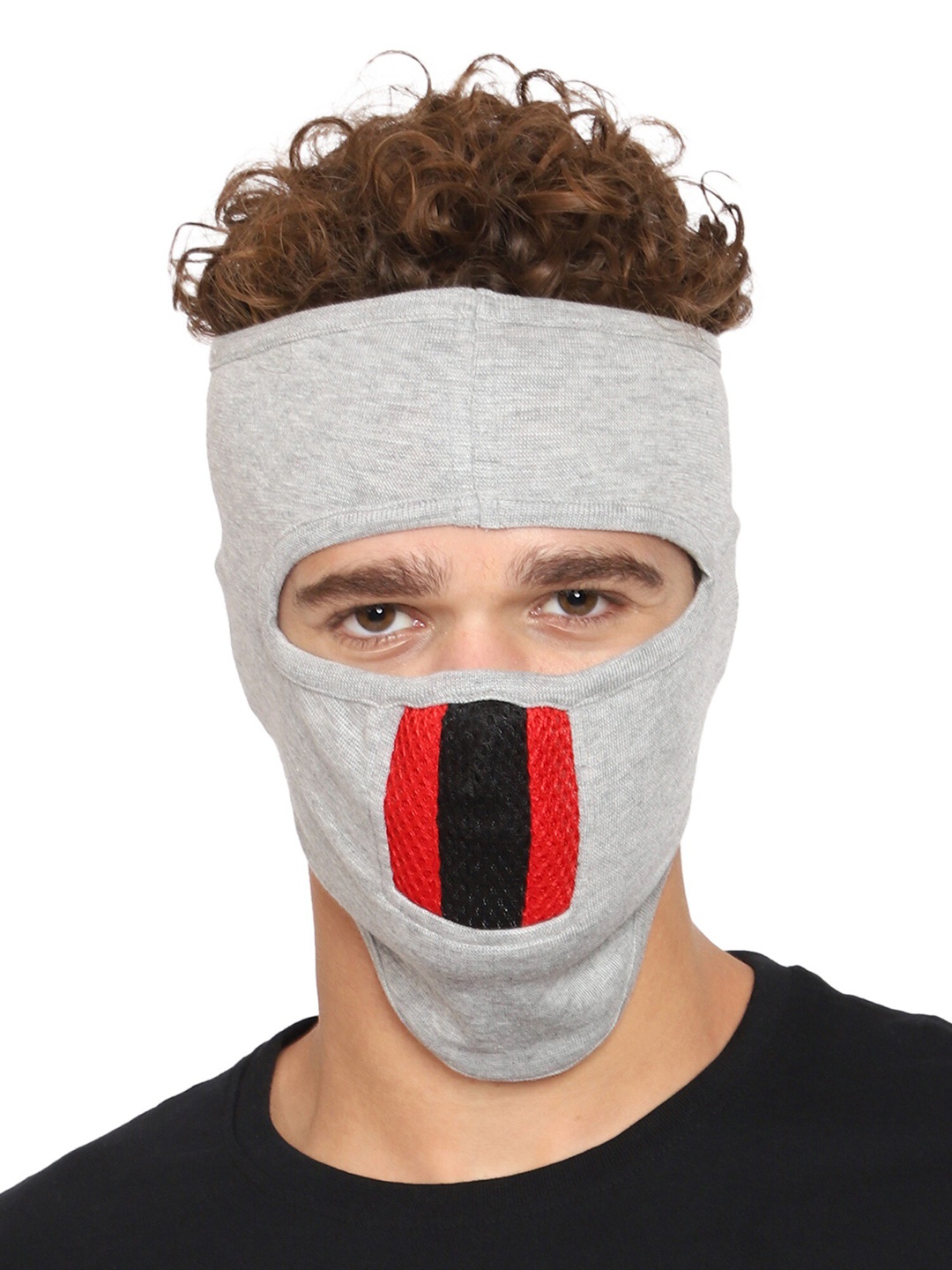 

Gajraj Single-Ply Anti Pollution Reusable Face Mask with Air Filter Mesh, Grey melange