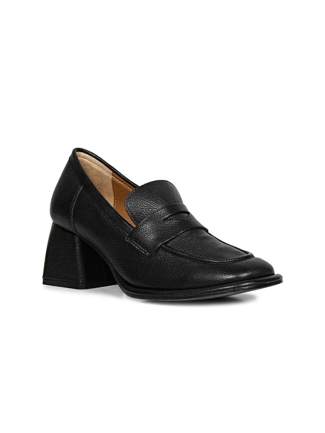 

Saint G Women Leather Block Pumps, Black