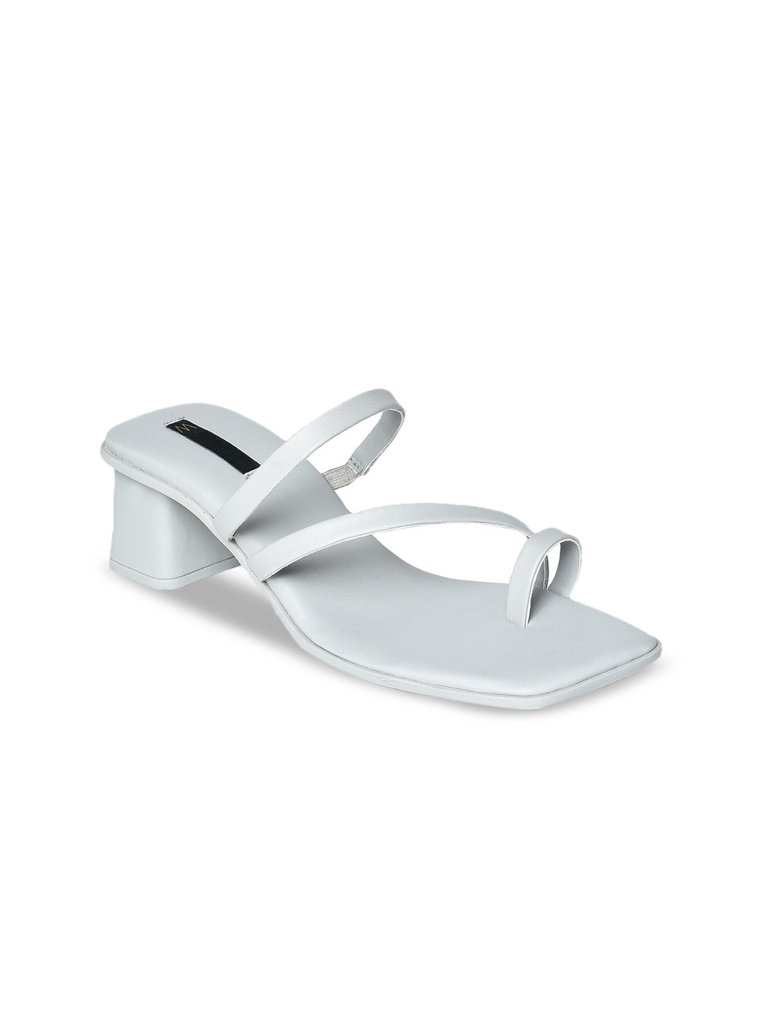 

W Women One Toe Block Heels, Grey