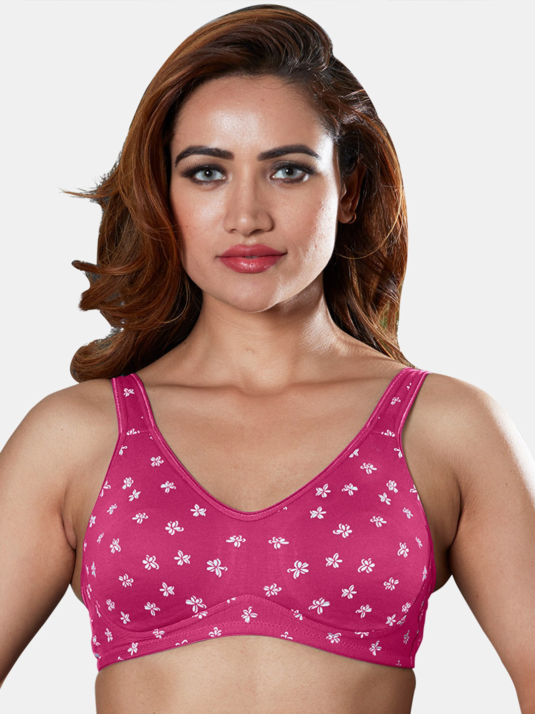 

Sonari Floral Non-Padded Everyday Bra, Pink