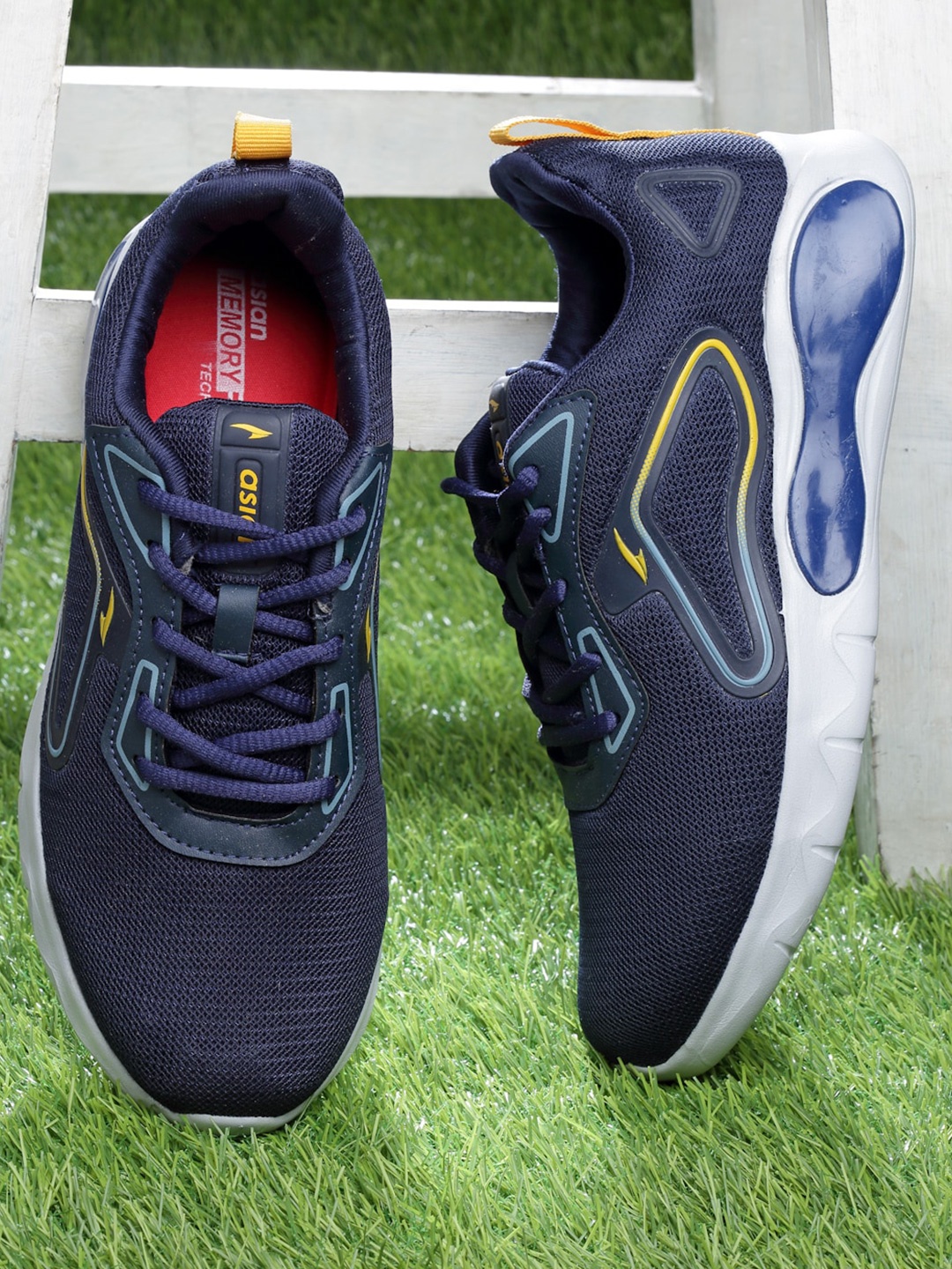 

ASIAN Men Mesh Running Sports Shoes, Navy blue