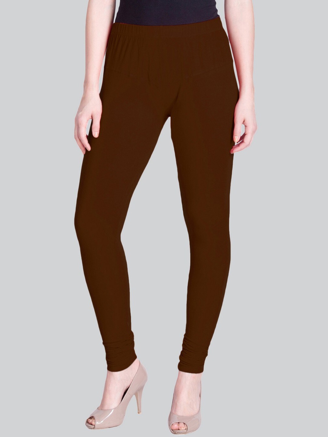 

LYRA Premium 4 Way Stretch Mid-Rise Churidar-Length Leggings, Burgundy