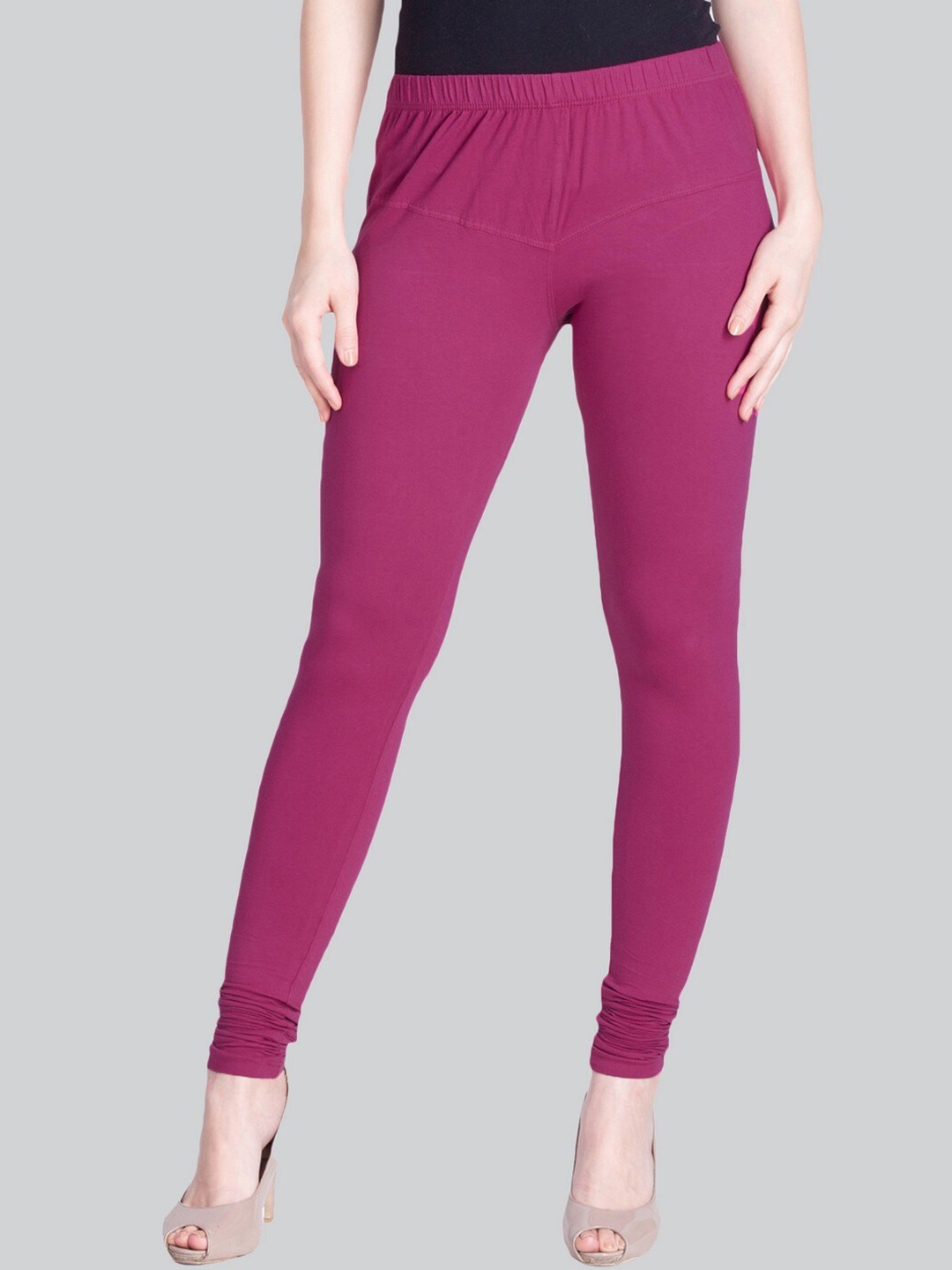 

LYRA Mid-Rise Premium 4 Way Stretch Mid-Rise Churidar-Length Legging, Purple