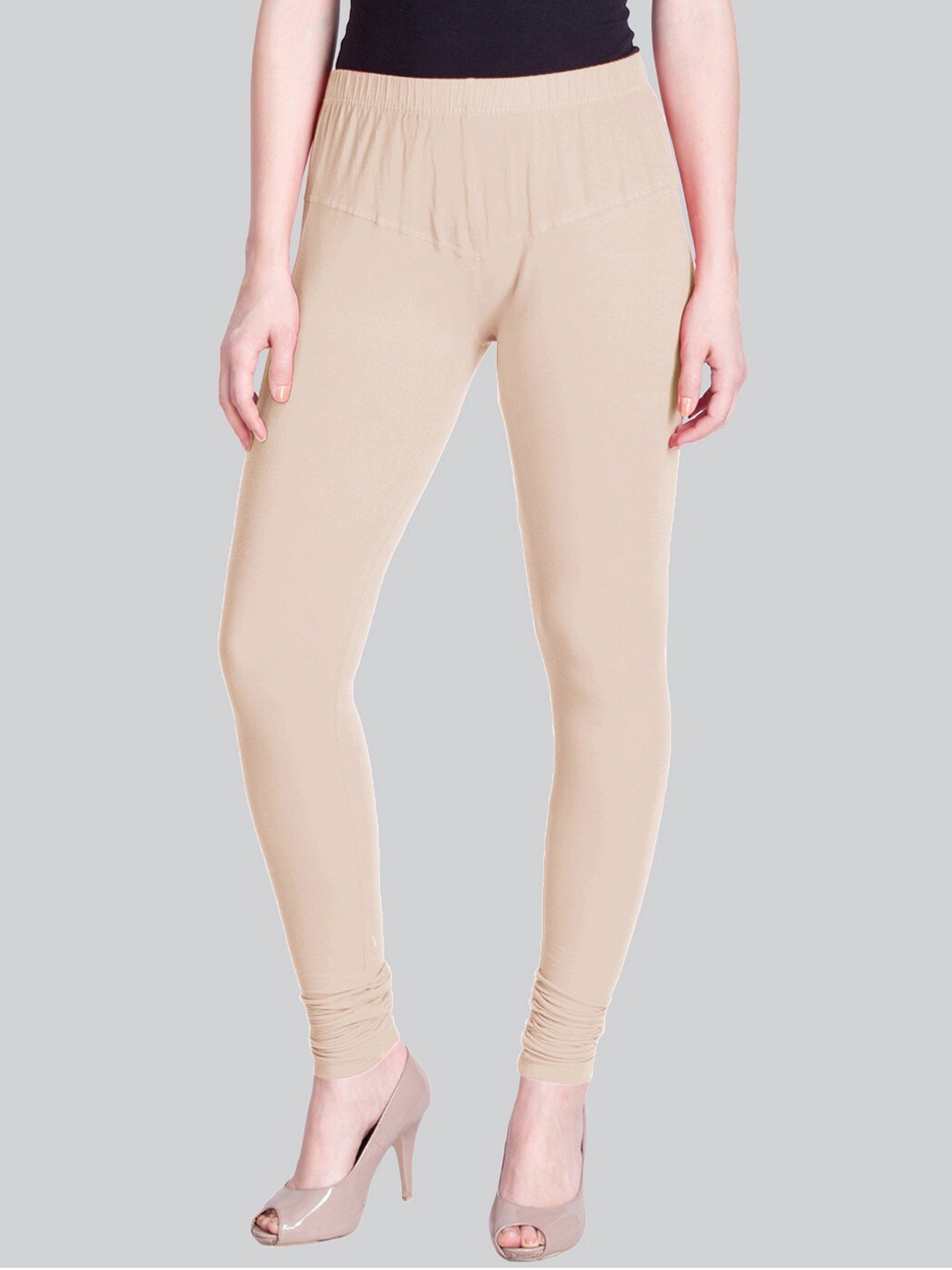 

LYRA Premium 4 Way Stretch Mid-Rise Churidar-Length Leggings, Khaki