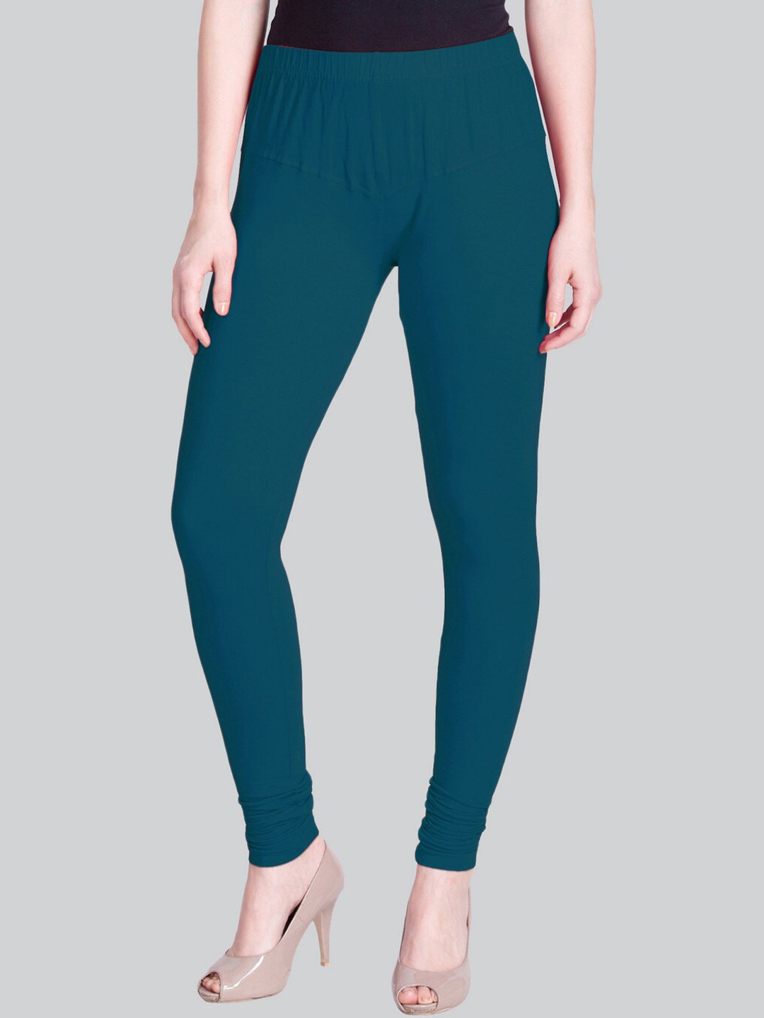 

LYRA Cotton Bio-Wash Churidar-Length Leggings, Teal
