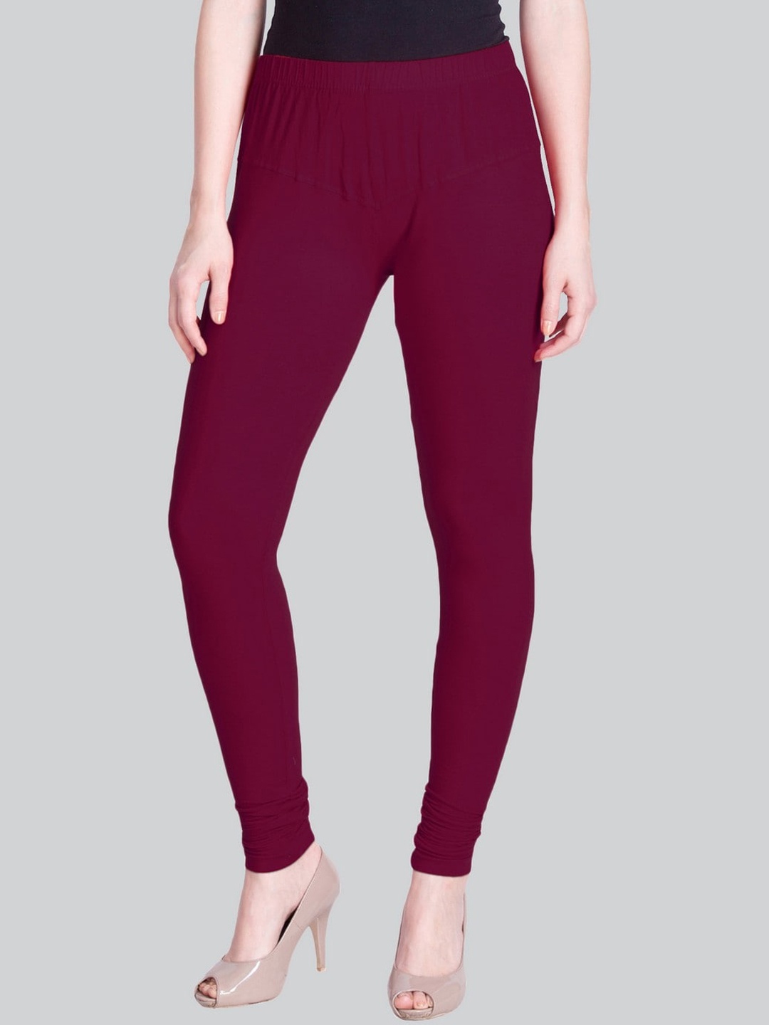 

LYRA Cotton Bio-Wash Churidar-Length Leggings, Maroon