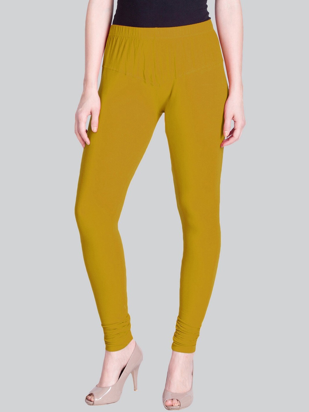 

LYRA Cotton Churidar-Length Leggings, Mustard