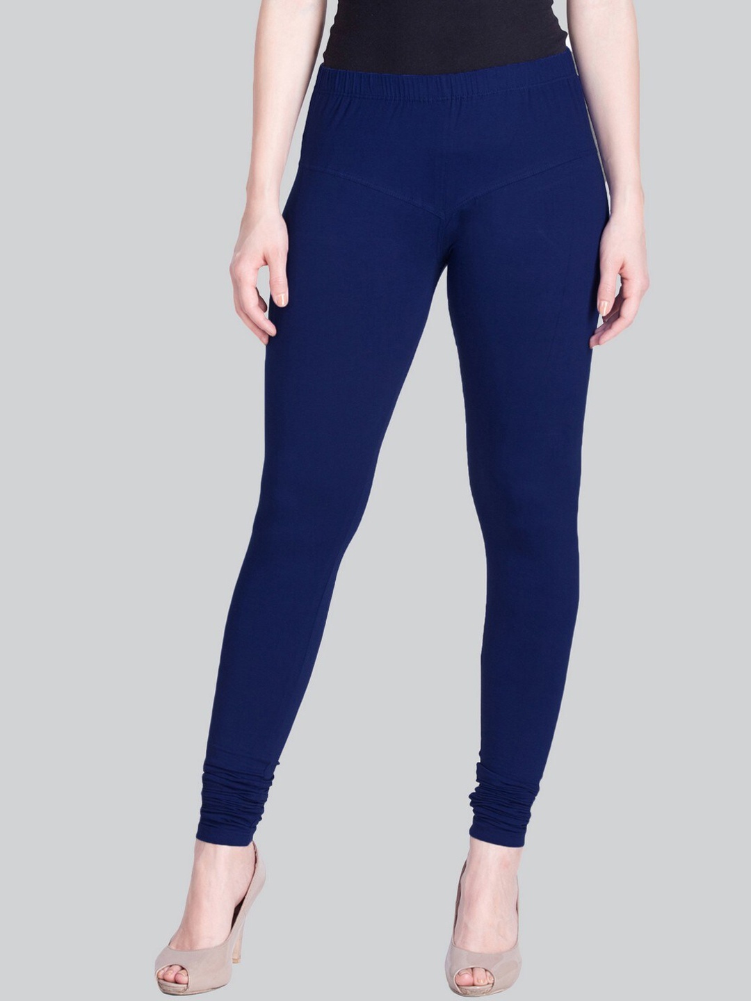 

LYRA Cotton Churidar-Length Leggings, Blue