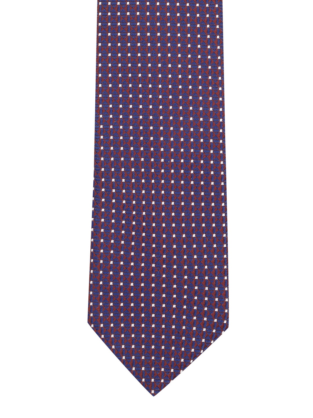 

Louis Philippe Men Woven Design Broad Tie, Navy blue