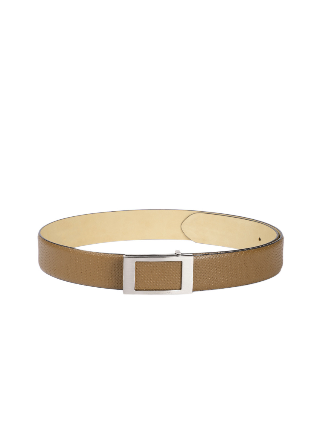 

Louis Philippe Men Textured Leather Belt, Brown