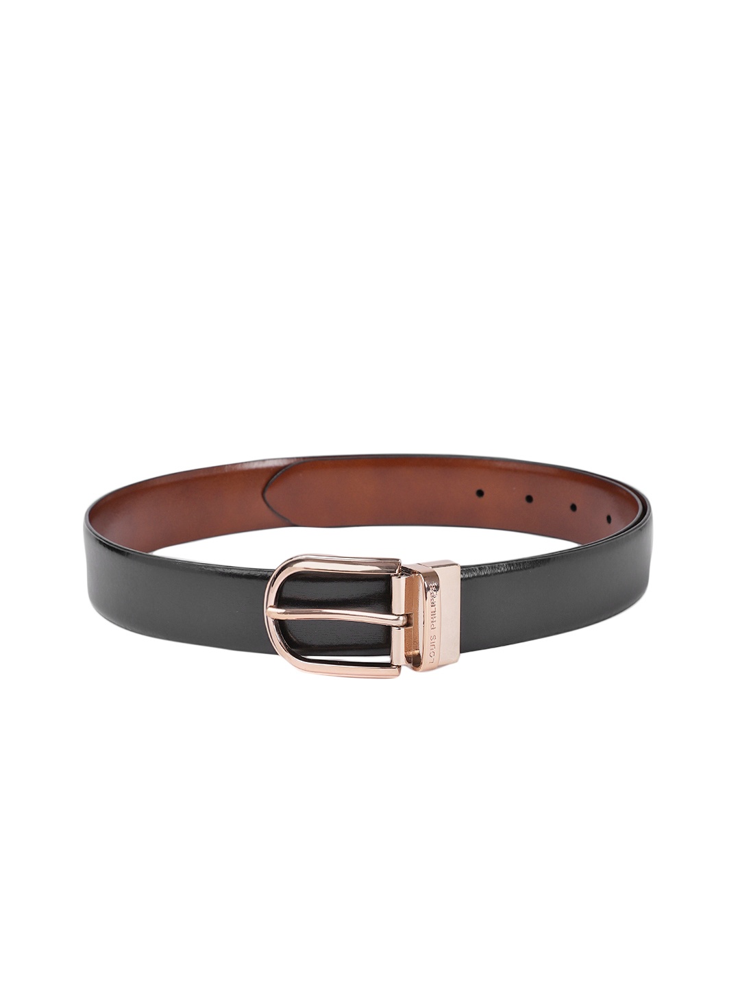 

Louis Philippe Men Reversible Leather Belt, Tan
