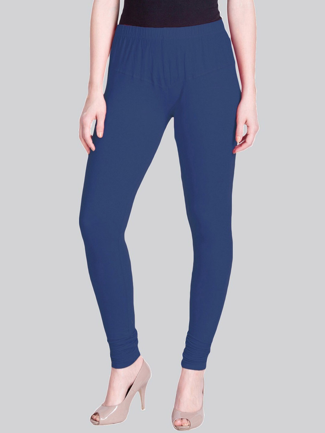 

LYRA Churidar-Length Cotton Lycra Leggings, Blue