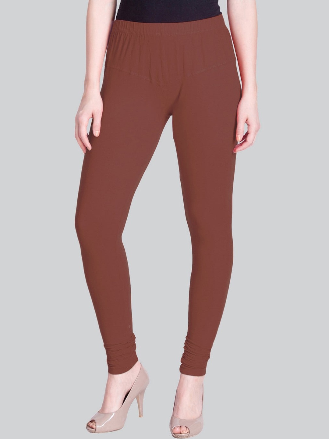 

LYRA Premium Cotton Lycra 4 Way Stretch Bio Wash Churidar-Length Leggings, Maroon