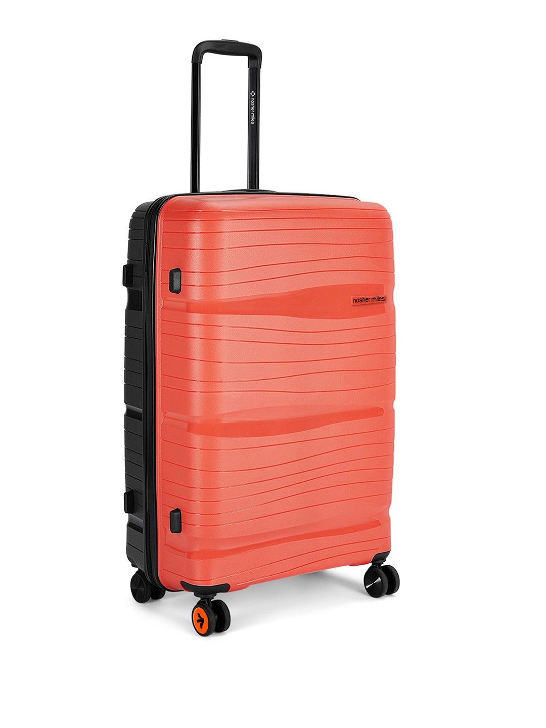 

Nasher Miles Colourblocked Hard-Sided Trolley Suitcase, Orange