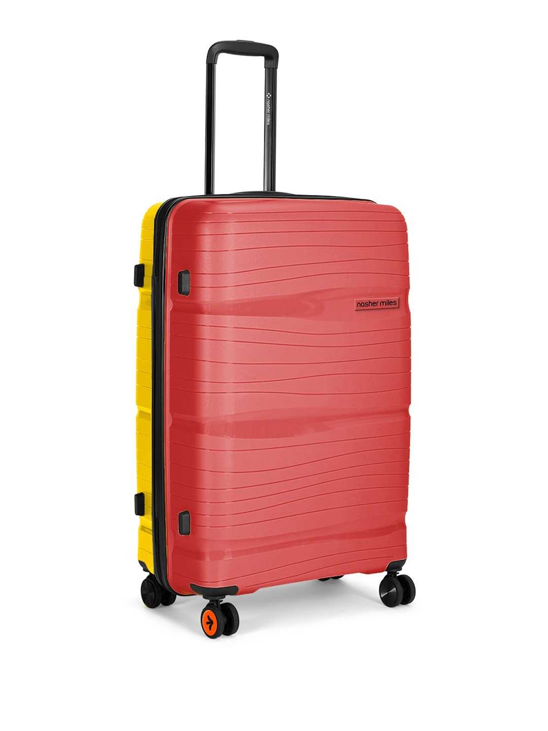 

Nasher Miles Colourblocked Hard-Sided Trolley Suitcase, Red