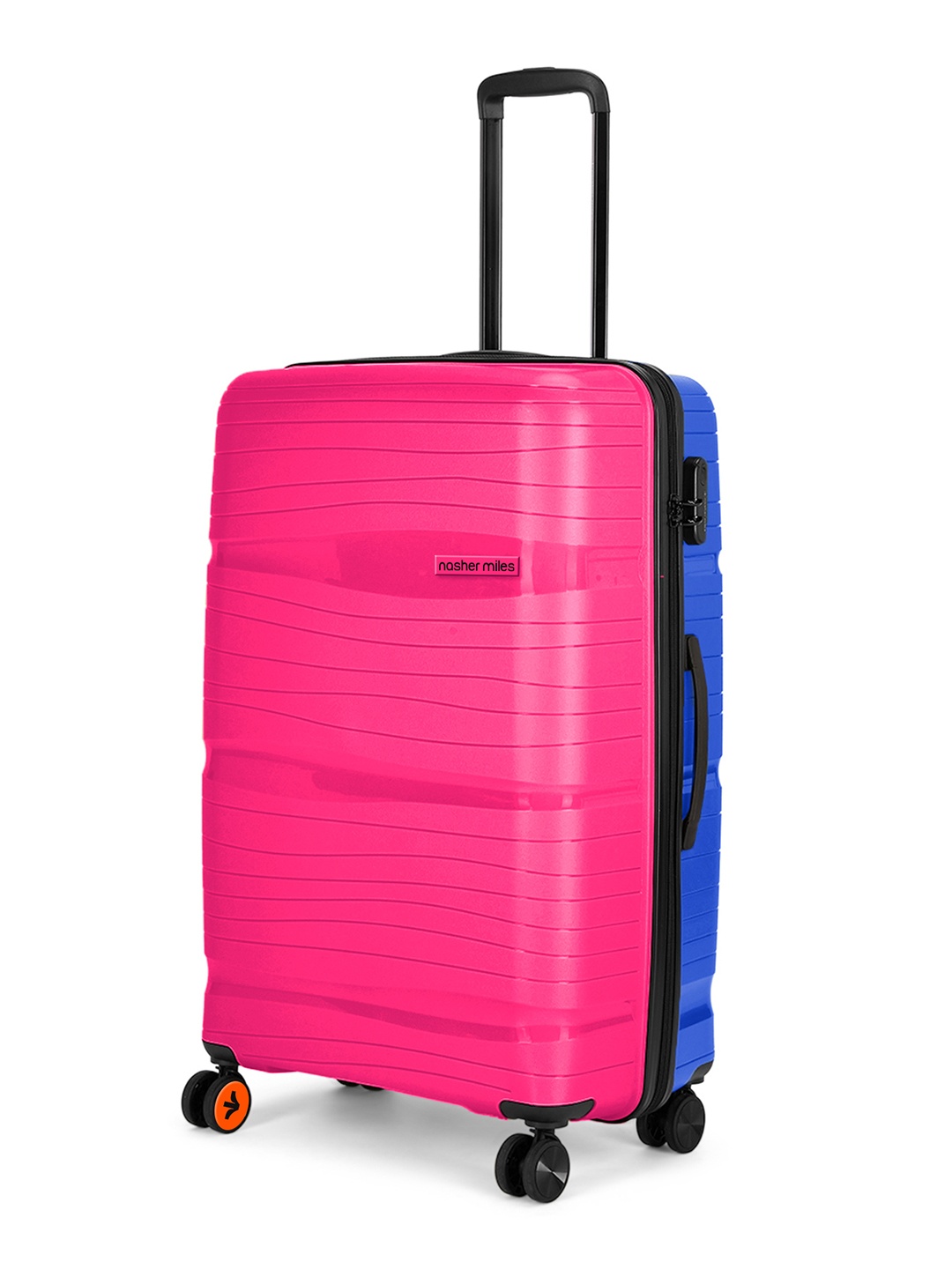

Nasher Miles Colourblocked Hard-Sided Trolley Suitcase, Pink