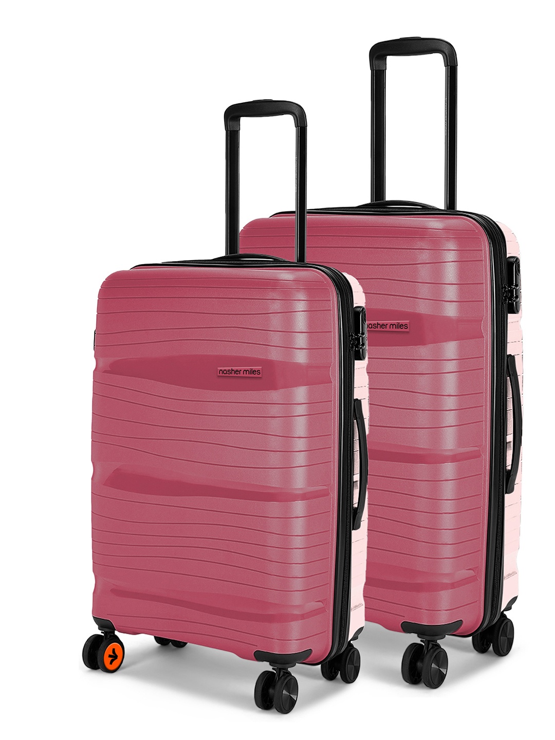 

Nasher Miles Set Of 2 Textured Hard-Sided Trolley Suitcases, Maroon