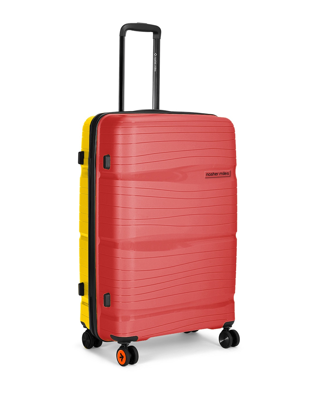 

Nasher Miles Textured Hard-Sided Large Trolley Suitcase, Red