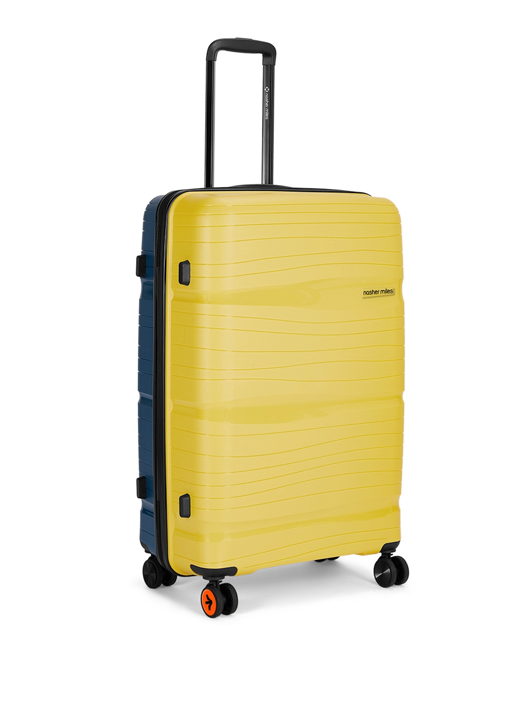 

Nasher Miles Colourblocked Hard-Sided Medium Trolley Suitcase, Yellow