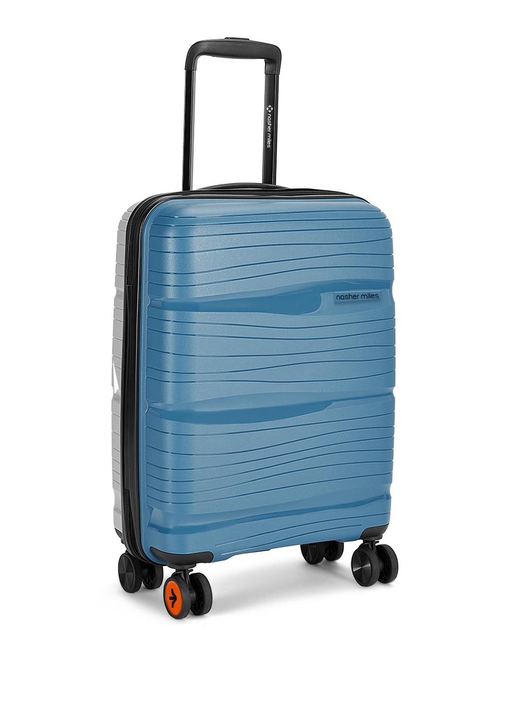 

Nasher Miles Textured Hard-Sided Small Trolley Suitcase, Blue