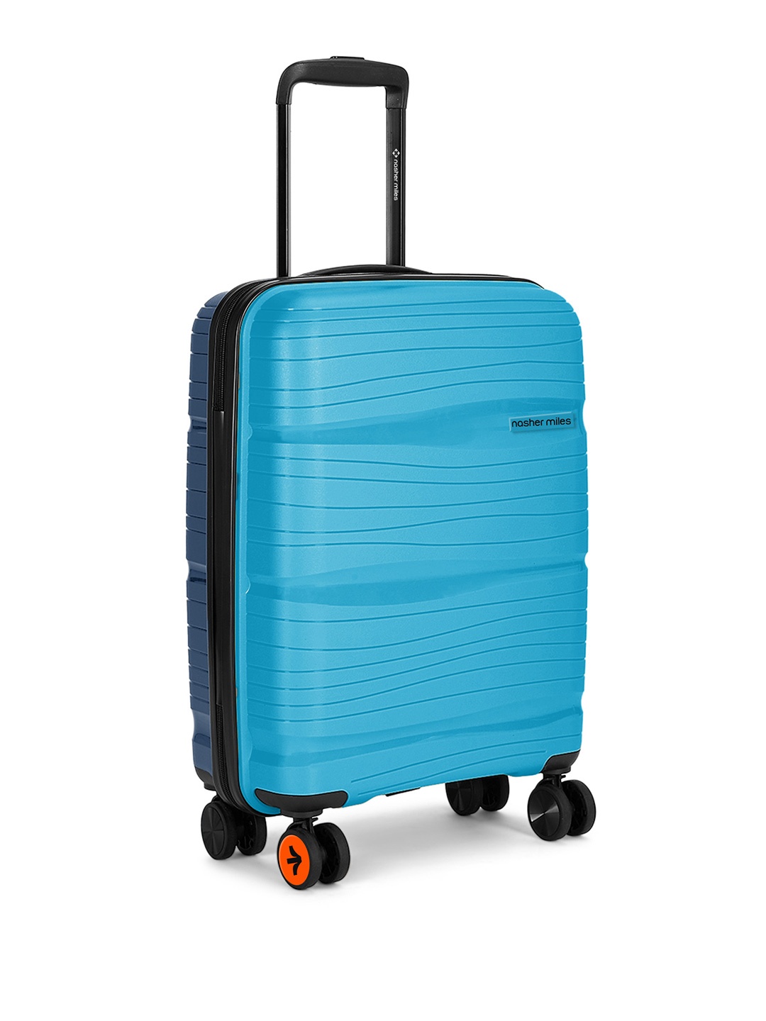 

Nasher Miles Textured Hard-Sided Small Trolley Suitcase, Blue