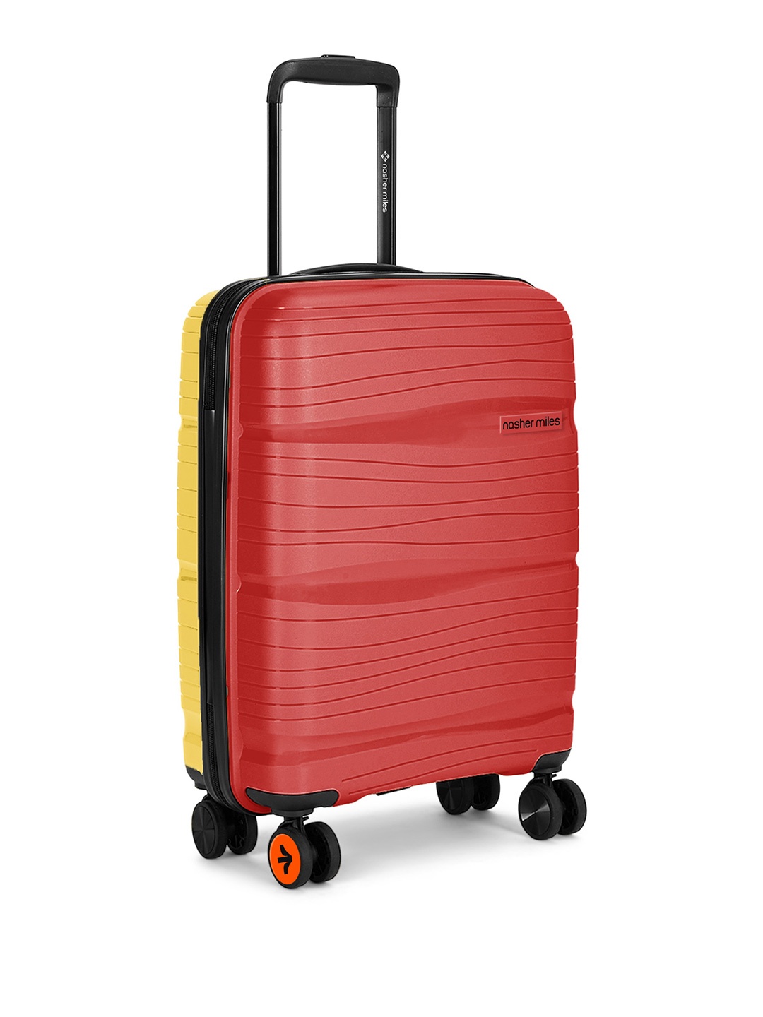 

Nasher Miles Textured Hard-Sided Cabin Trolley Suitcase, Red