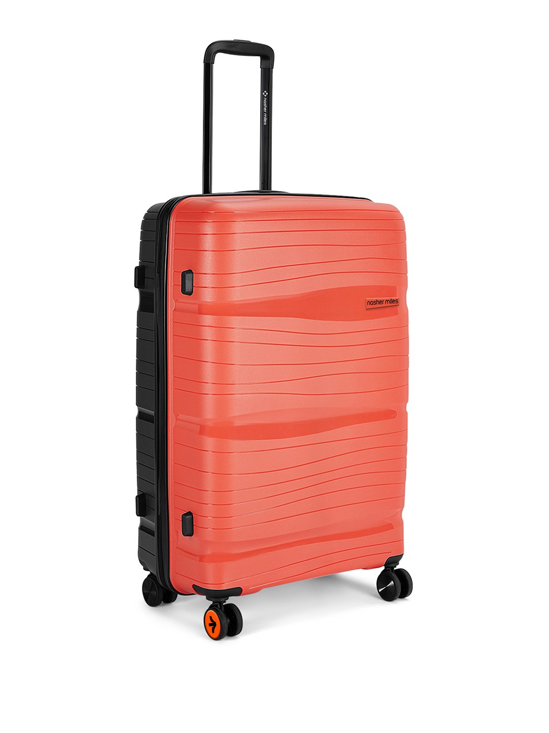 

Nasher Miles Textured Hard-Sided Medium Trolley Suitcase, Orange