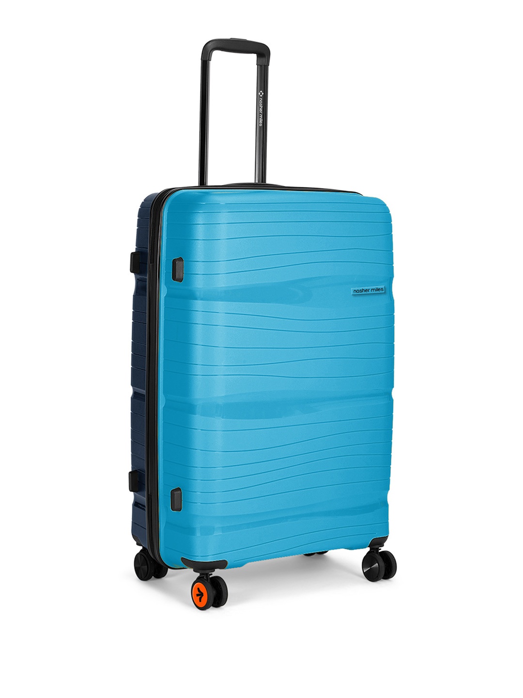 

Nasher Miles Textured Hard-Sided Medium Trolley Suitcase, Teal