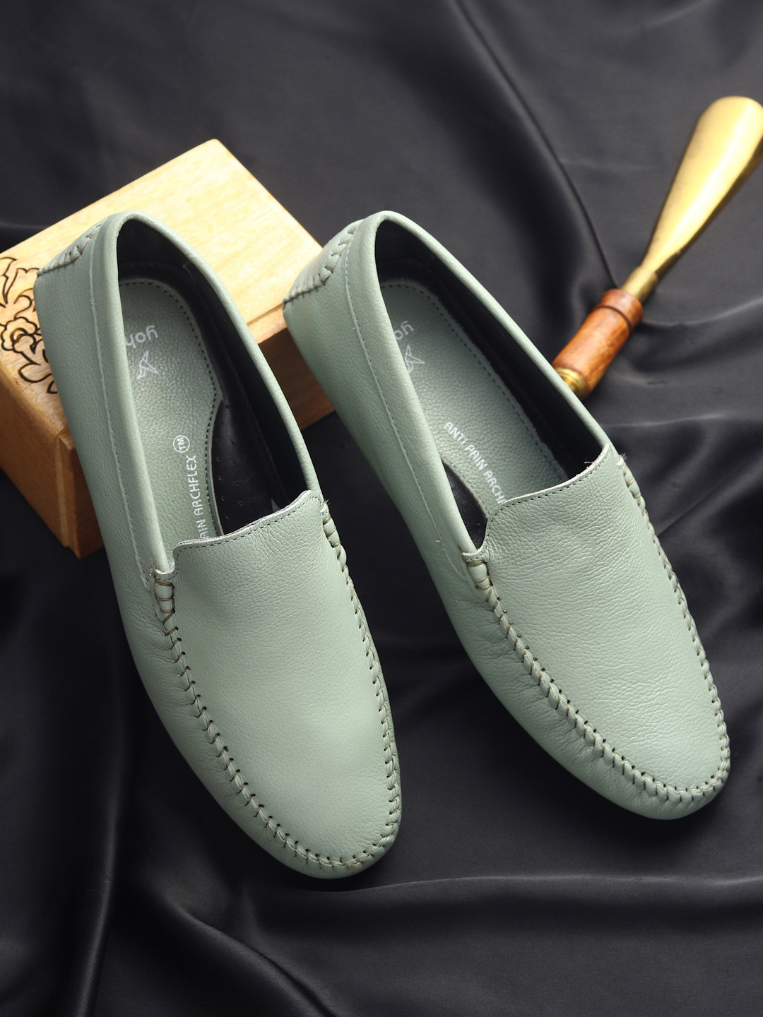 yoho Men Lightweight Leather Loafers