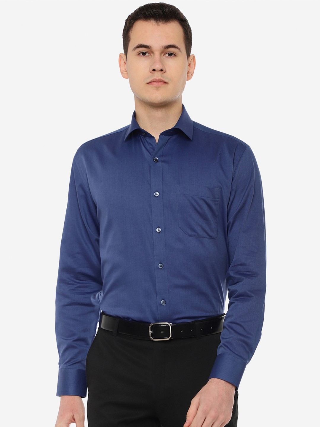 

JADE BLUE Formal Cotton Shirt, Navy blue
