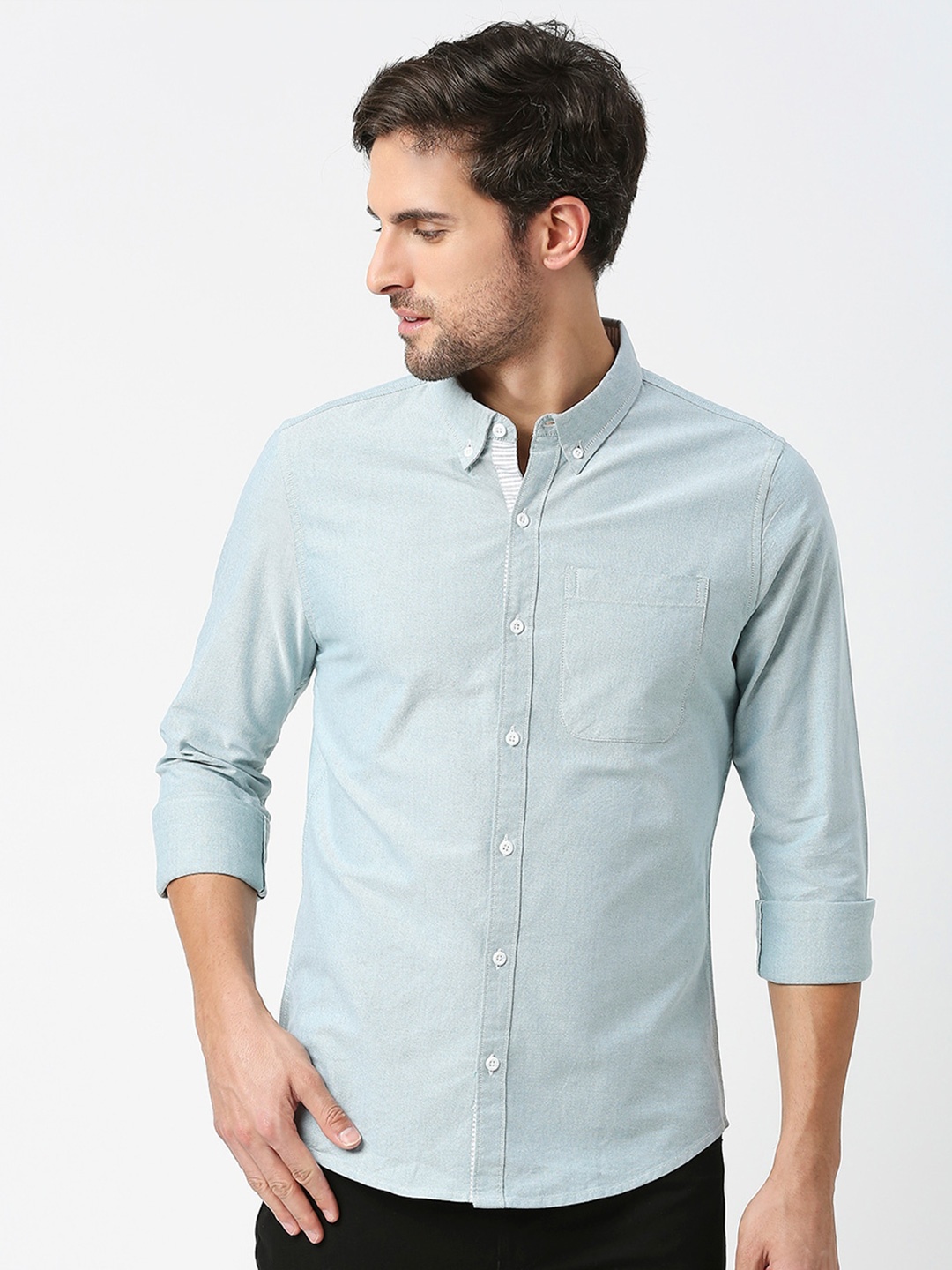 

Thomas Scott Smart Slim Fit Pure Cotton Casual Shirt, Green