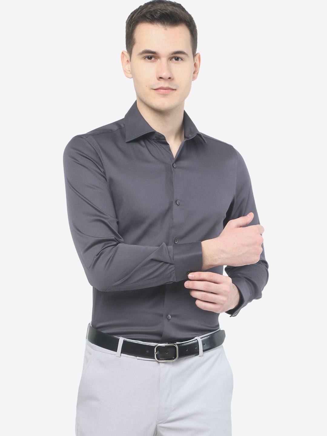 

WYRE Slim Fit Cotton Formal Shirt, Grey