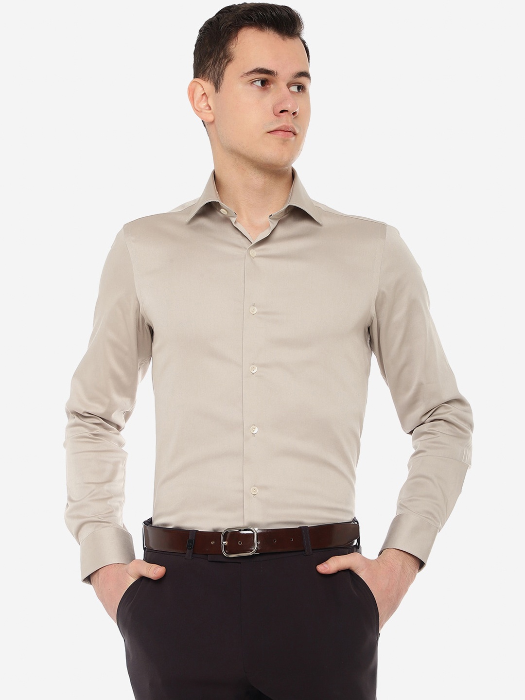 

WYRE Slim Fit Cotton Formal Shirt, Grey