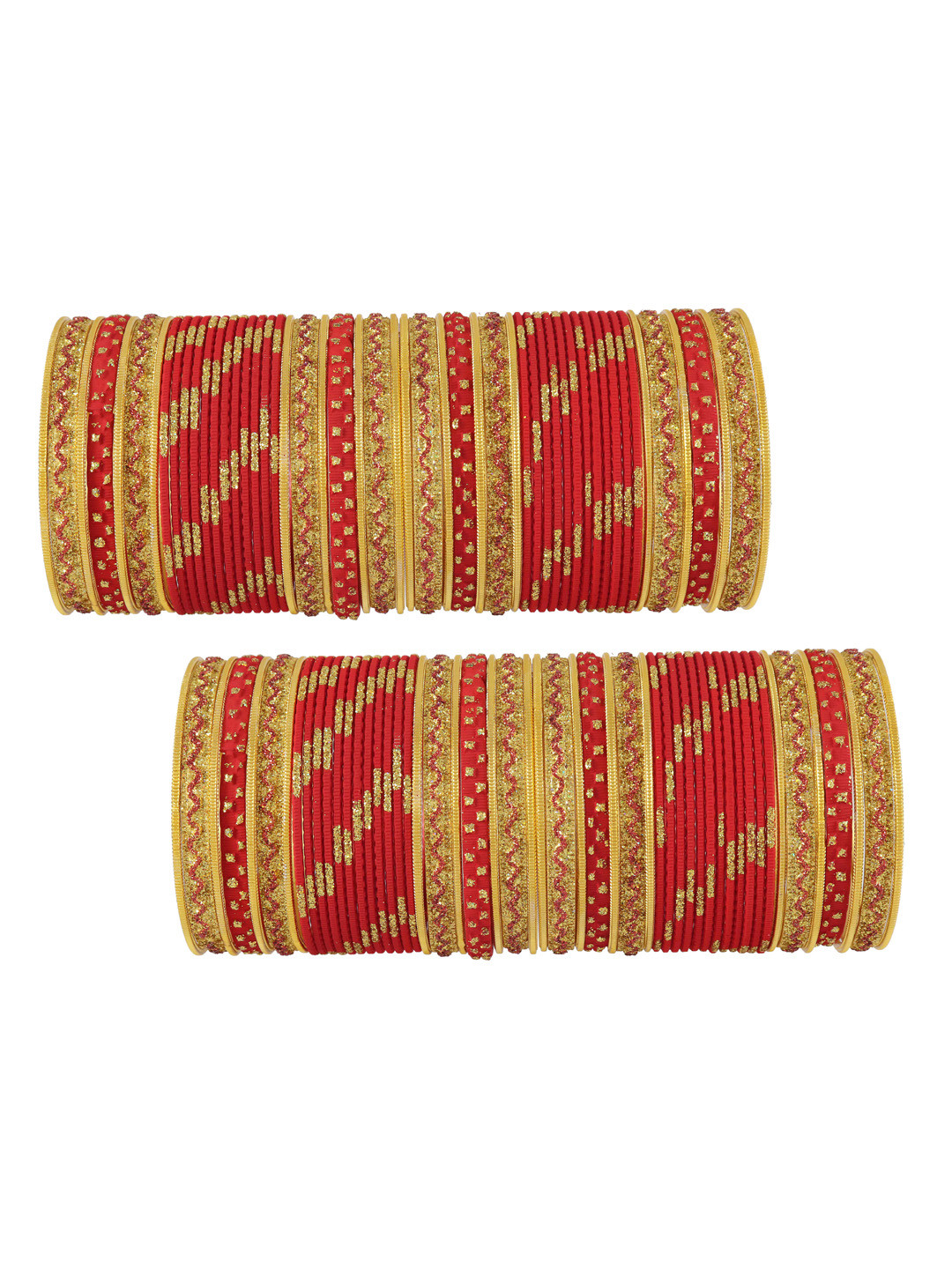 

NMII Set Of 104 Glitter Spread Bangles, Red