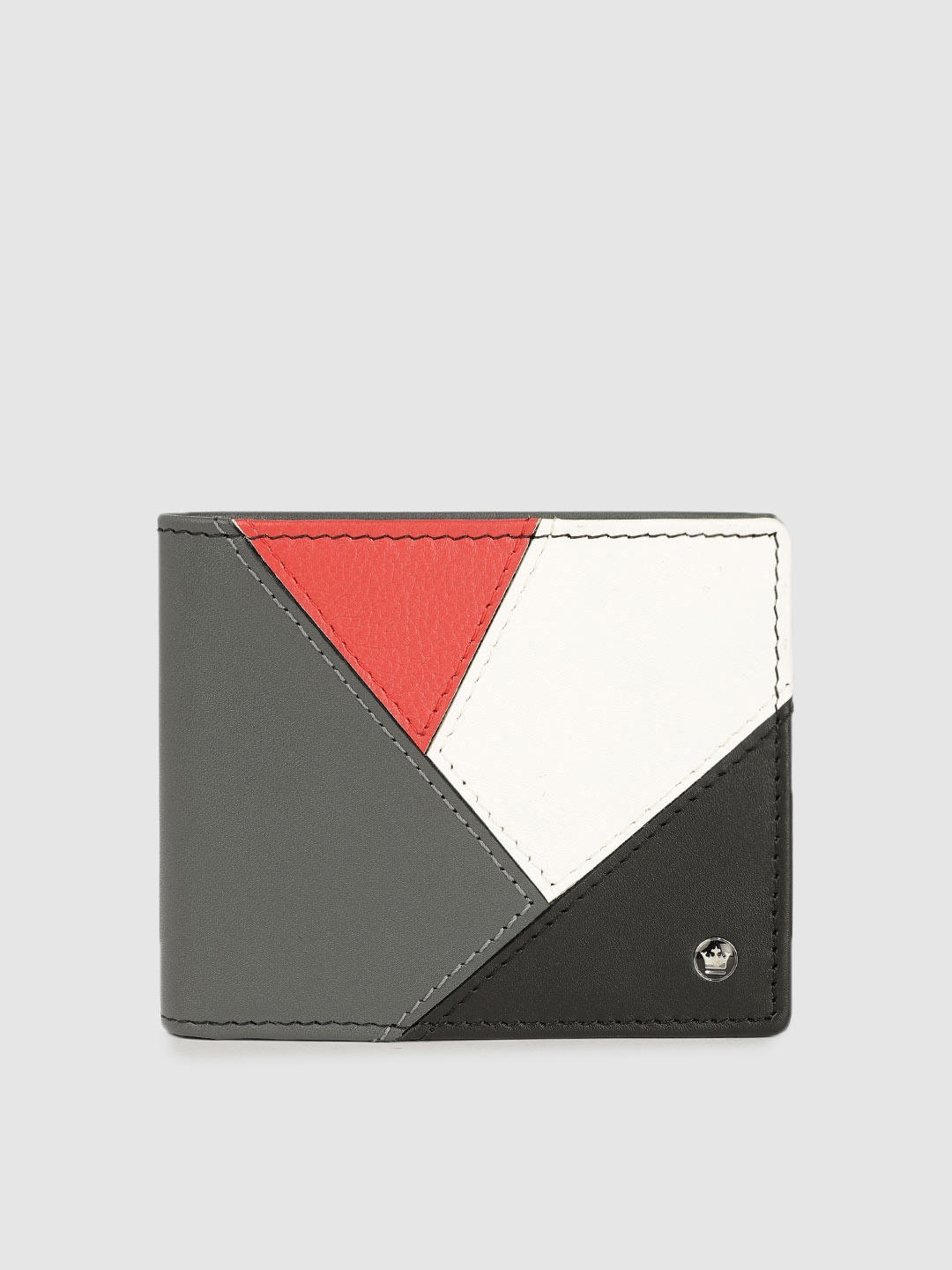 

Louis Philippe Sport Men Colourblocked Leather Wallet, Grey