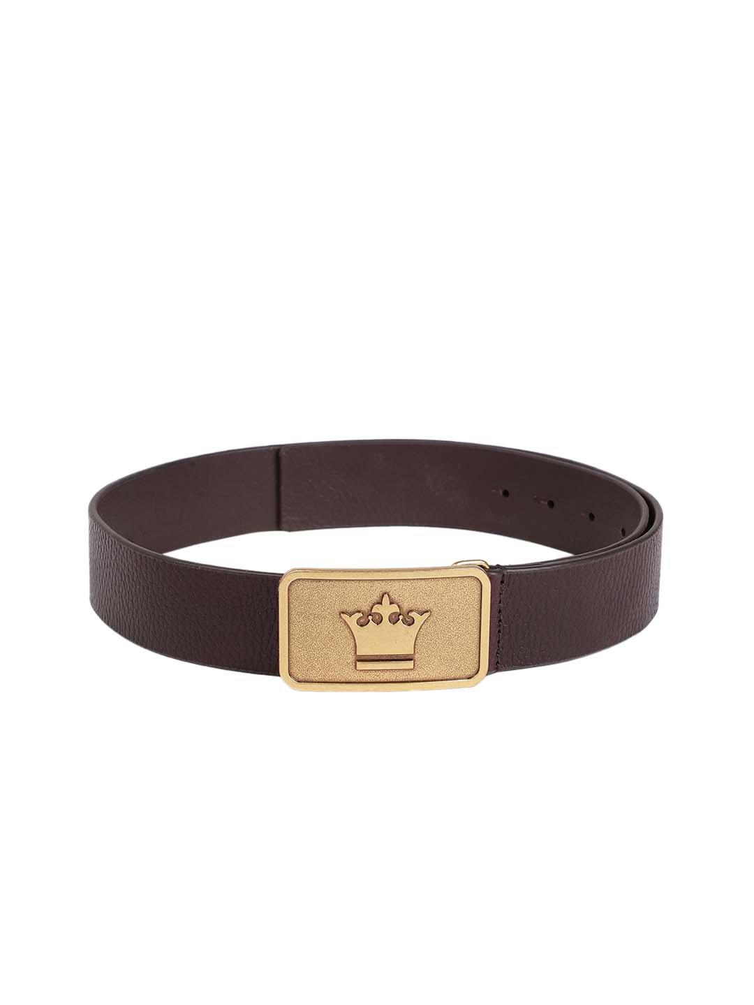 

Louis Philippe Sport Men Textured Leather Belt, Brown