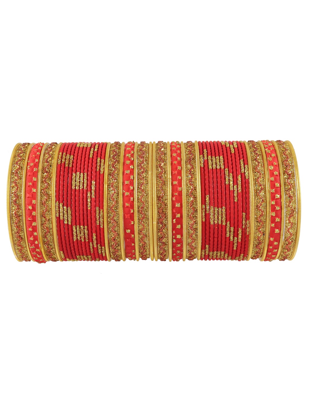 

NMII Set Of 52 Glitter Spread Bangles, Red