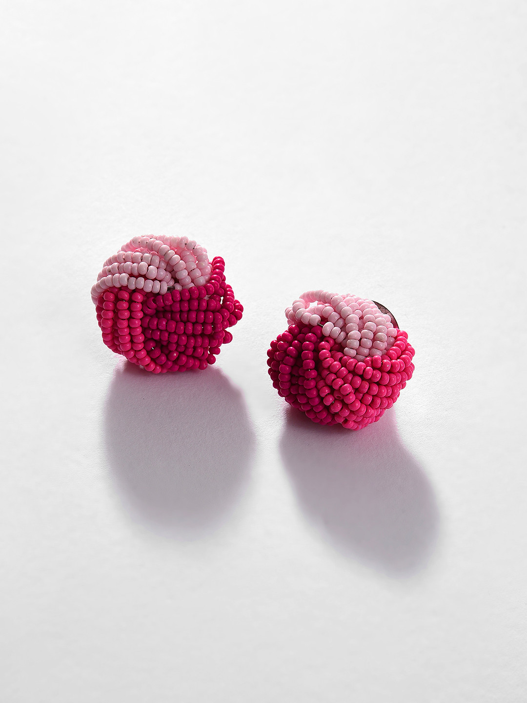 

SOHI Contemporary Beads Studs Earrings, Pink