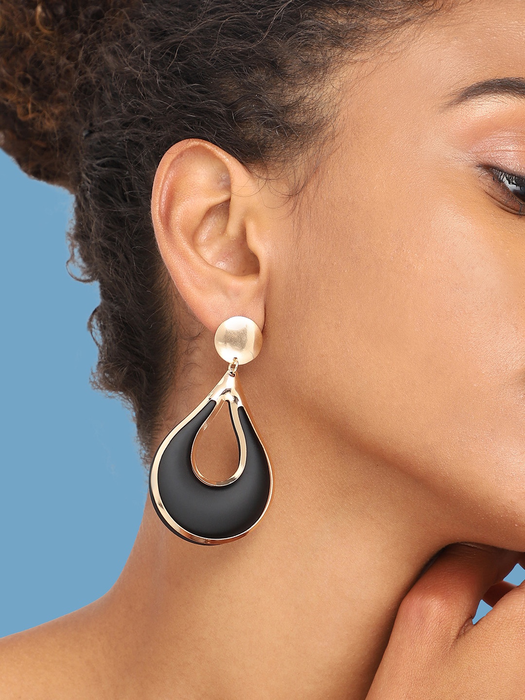 

SOHI Gold-Plated Contemporary Drop Earrings, Multi