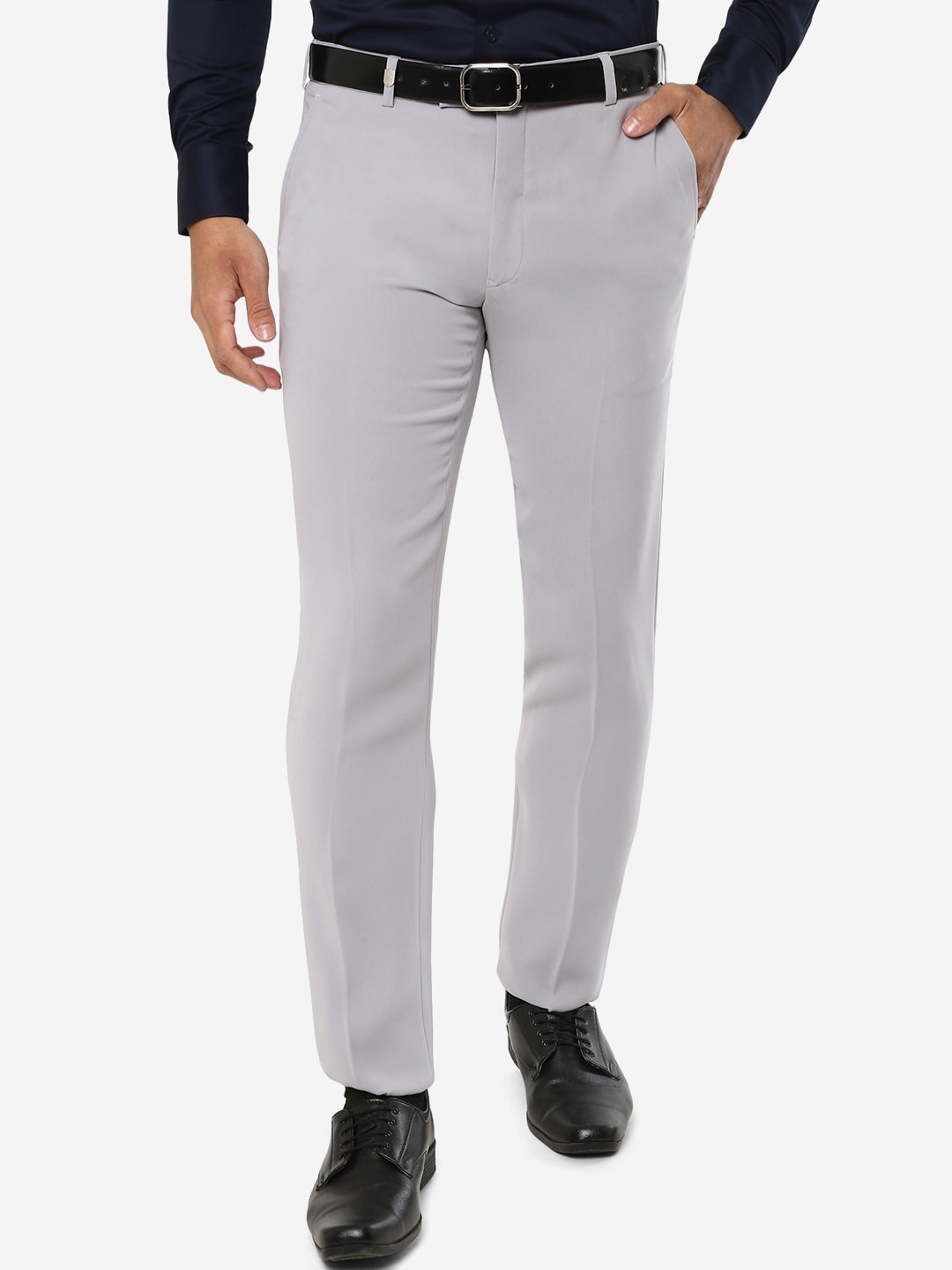 

JB STUDIO Men Slim Fit Formal Trousers, Beige
